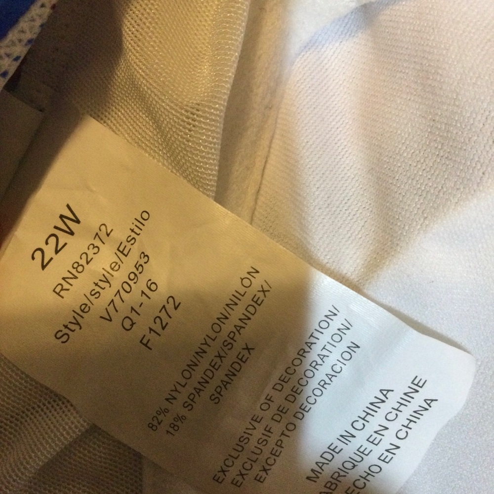 Island Escape NWT Underwire Tankini Swim Top, 22W - Picture 8 of 9